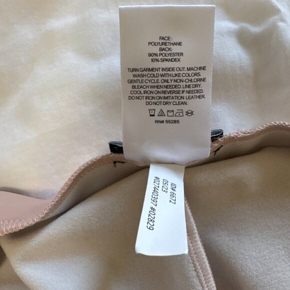 Express Faux Leather Leggings – Light Blush Pink, Size S - Picture 5 of 7